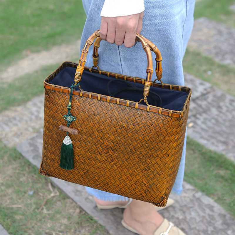 Luxury Bags England - Vintage Çanta kadın Hasır Çanta El