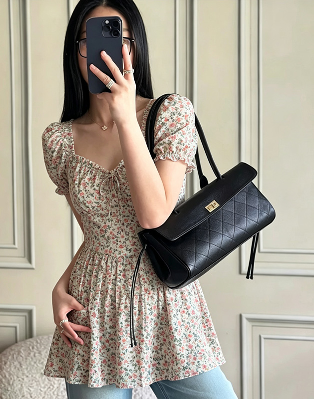 Structured Handbag Top Handle - CLAREGQI 2026 Kadınlar için Yeni Hakiki