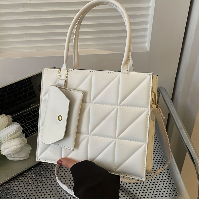 Şık Kapitone Tote Çanta, Çıkar - Structured Handbag Top Handle incelemesi ve fiyatı
