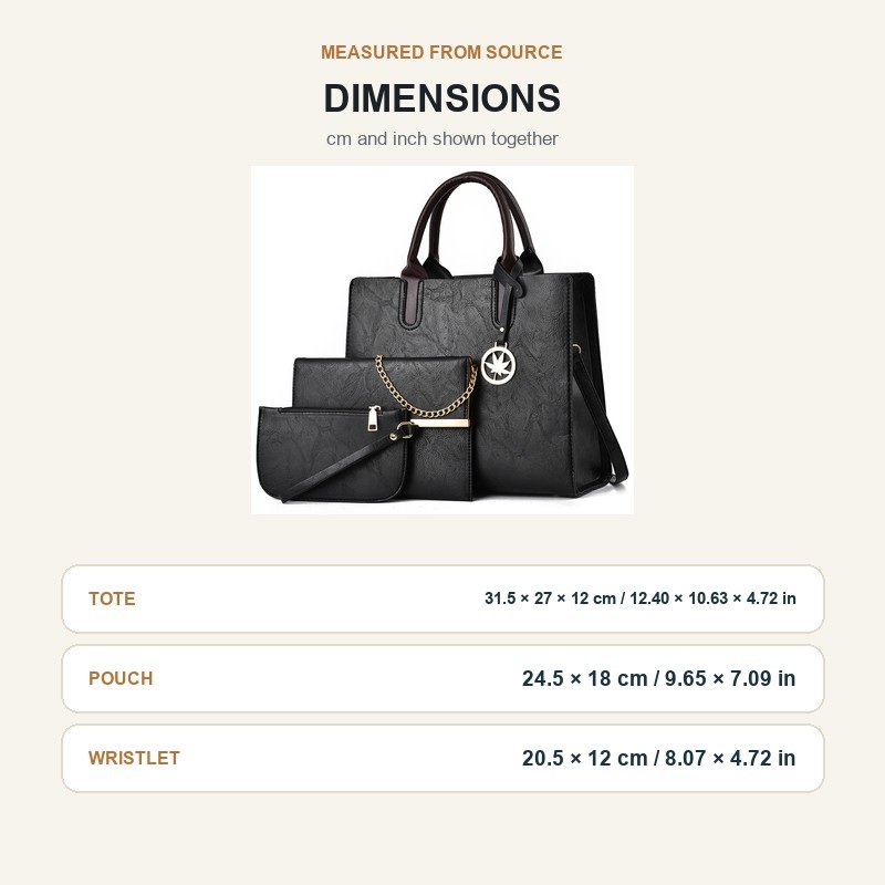 Kadın 3 Parçalı Çanta Seti Büy - Structured Handbag Top Handle incelemesi ve fiyatı
