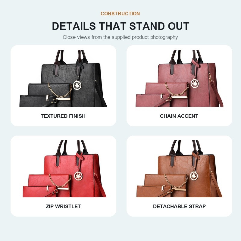 Kadın 3 Parçalı Çanta Seti Büy - Structured Handbag Top Handle incelemesi ve fiyatı