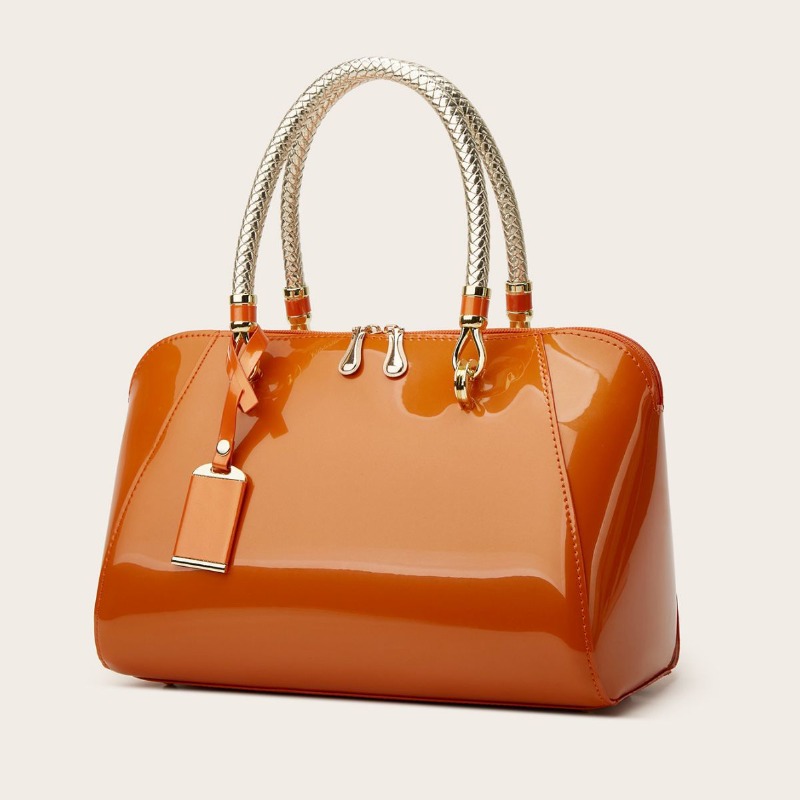2026 Yeni Kadınlar İçin Patent - Structured Handbag Top Handle incelemesi ve fiyatı